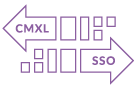 Graphic showing one arrow pointing left with CMXL and an arrow pointing right with SSO.