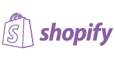 Graphic showing Shopify logo.