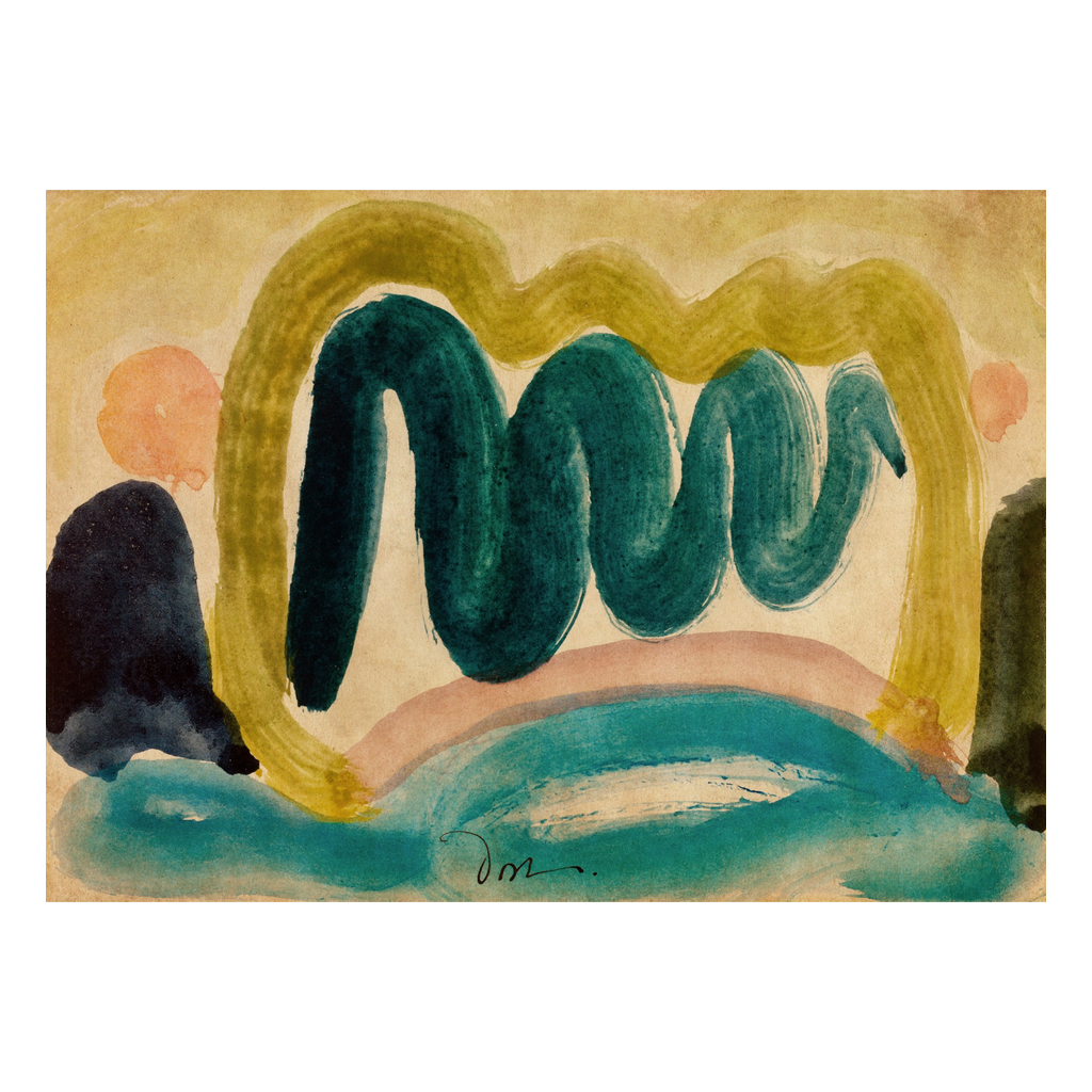 Composición abstracta en azul y amarillo - Cuadro decorativo personalizado | Megaprint