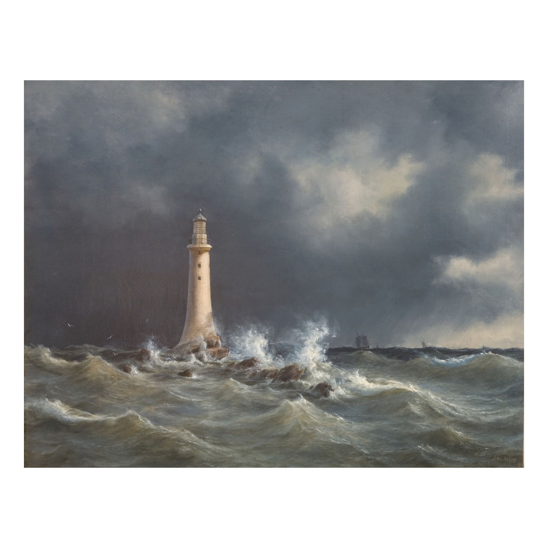 Faro en la tormenta - Cuadro decorativo personalizado | Megaprint