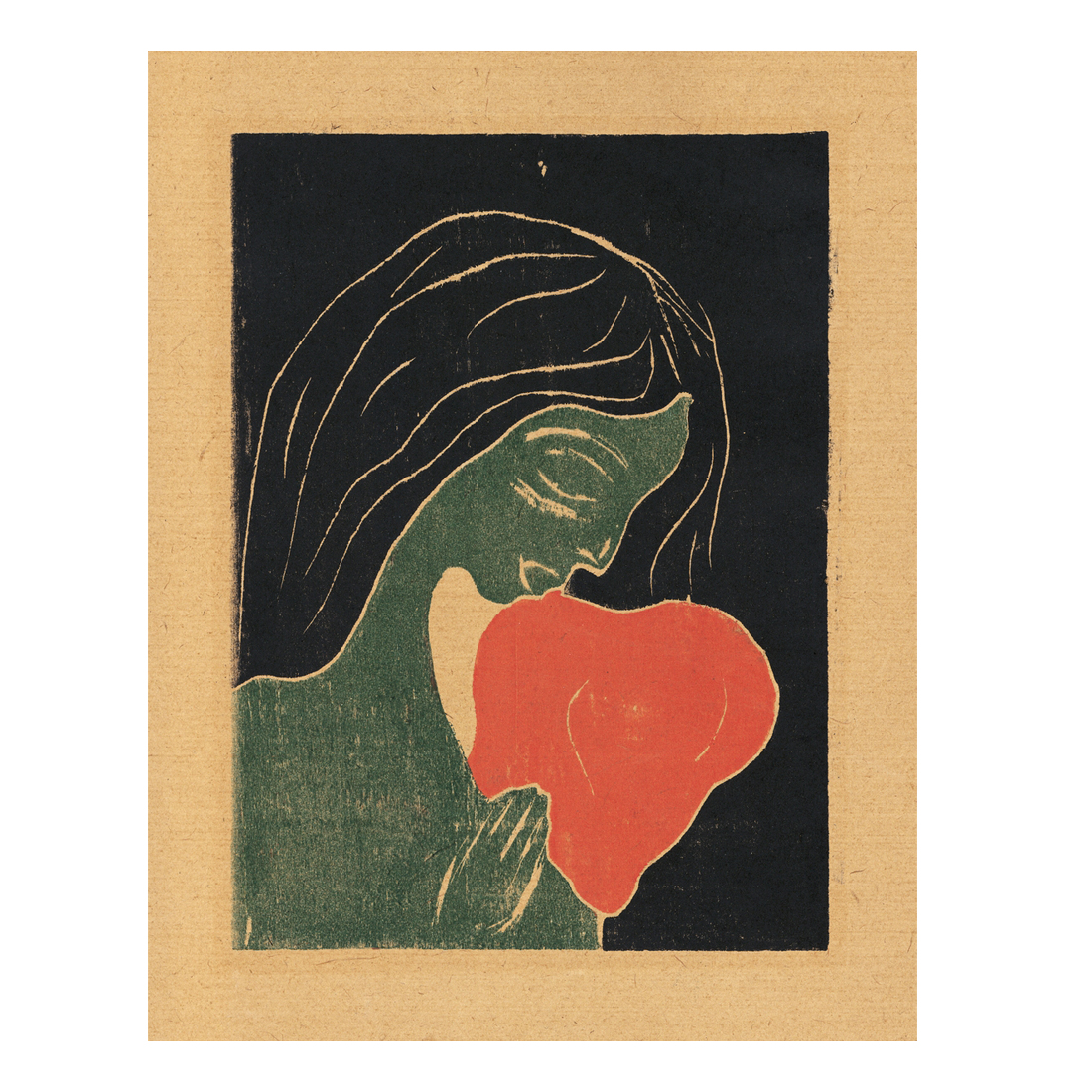 Mujer con Flor - Cuadro decorativo personalizado | Megaprint