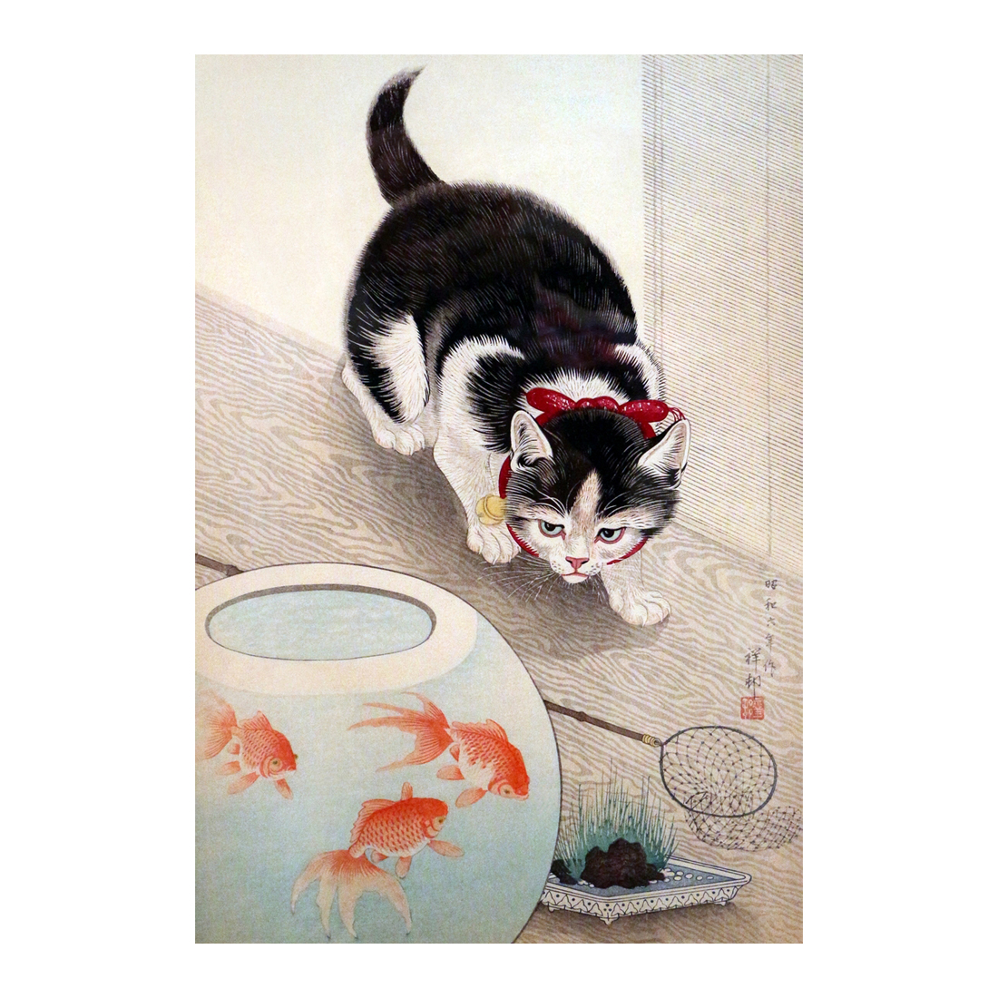 Gato y Peces Dorados Gato y Peces Dorados - Cuadro decorativo personalizado | Megaprint