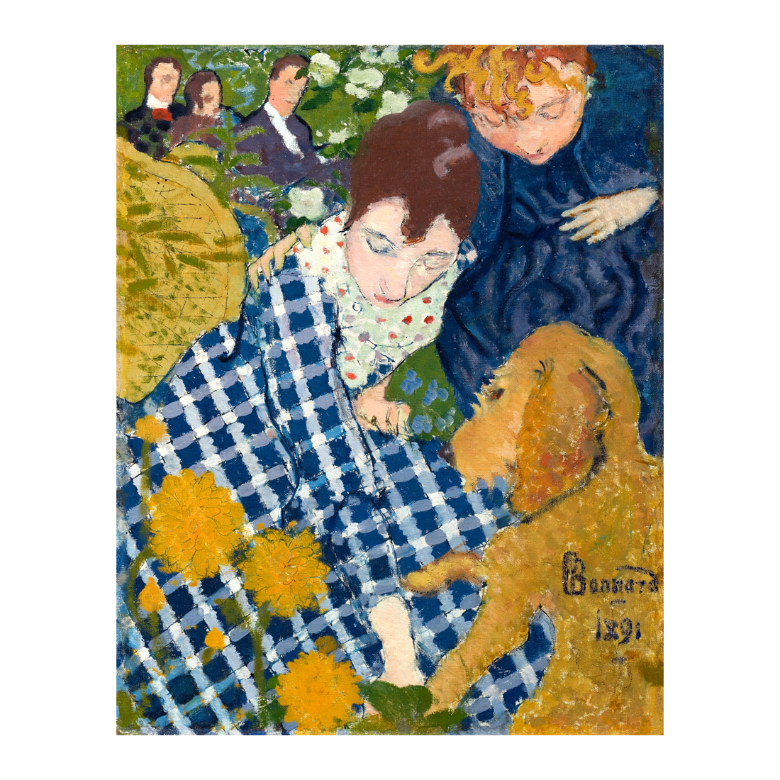 Mujer con Perro - Cuadro decorativo personalizado | Megaprint