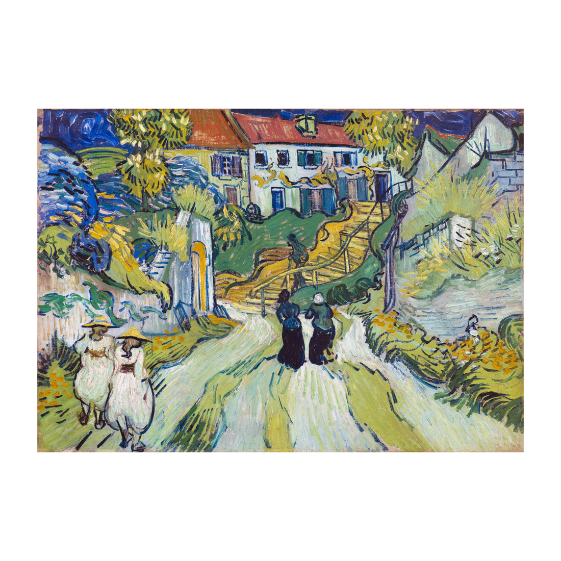 La Calle y la Escalera en Auvers - Cuadro decorativo personalizado | Megaprint