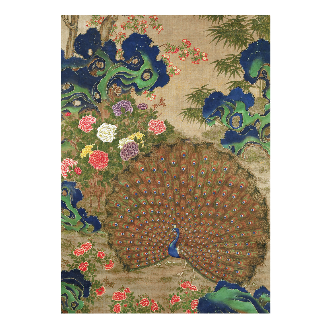 Pavo real en jardín floral - Impresión personalizada en México | Megaprint