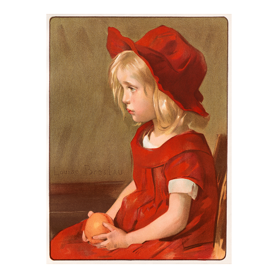 Niña del vestido rojo - Cuadro decorativo personalizado | Megaprint
