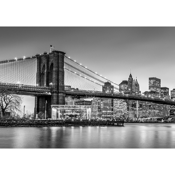 Puente de Brooklyn de noche - Impresión personalizada en México | Megaprint