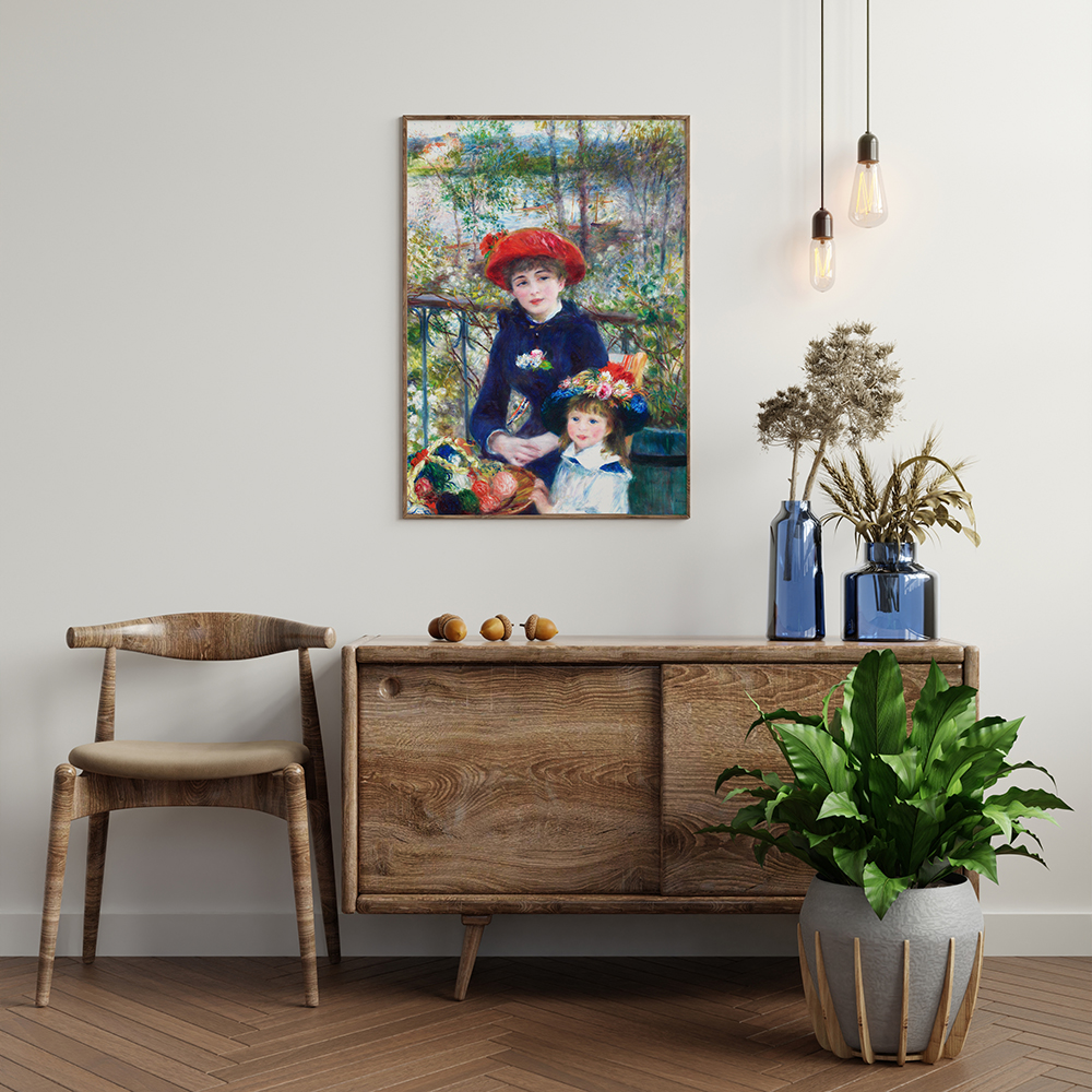 Mujer y niña en el jardín 2