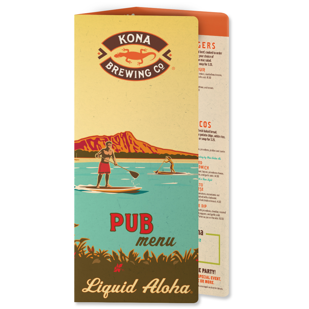 Laminated Synthetic Tri Fold | MenuWorks