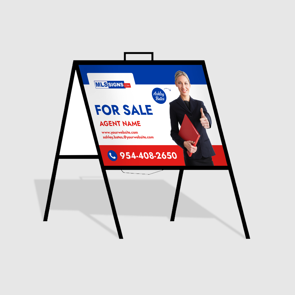 18"x24" Metal A-Frame with (2) Custom Panels