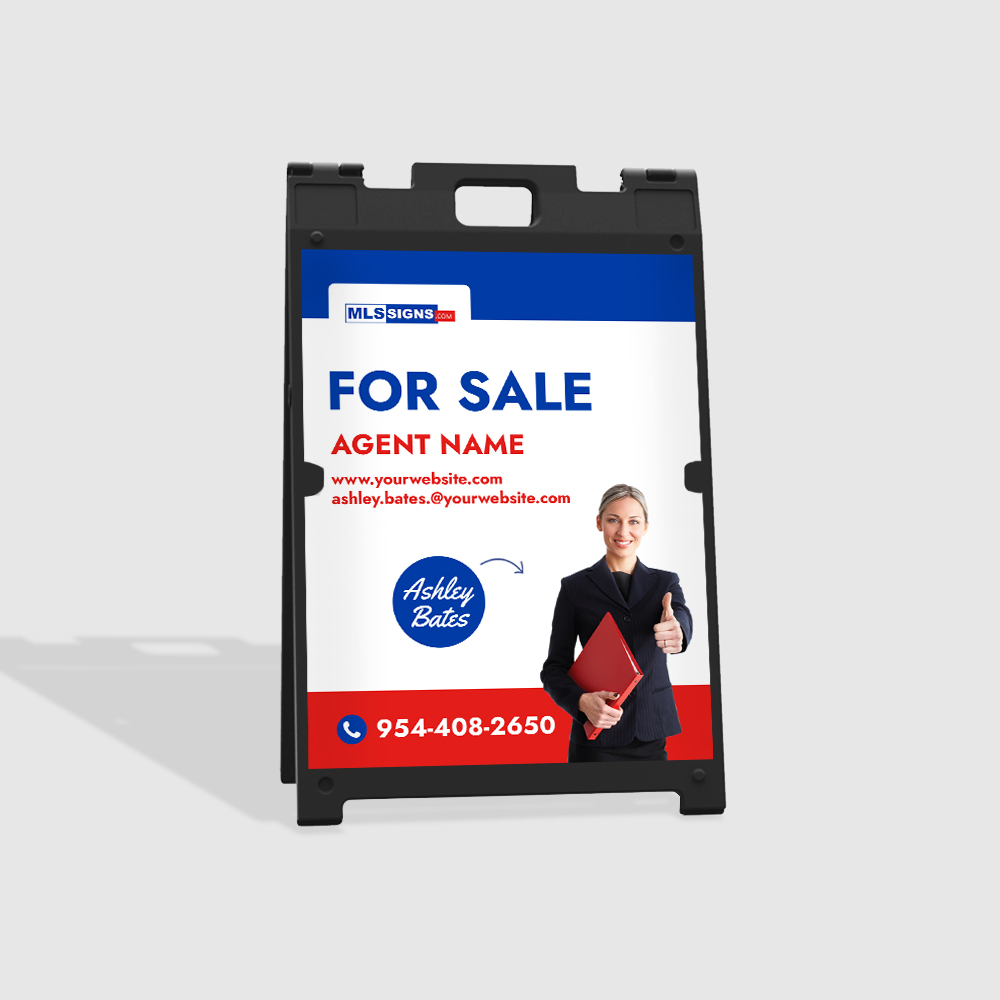 24"x18" Plastic A-Frame with (2) Custom Panels