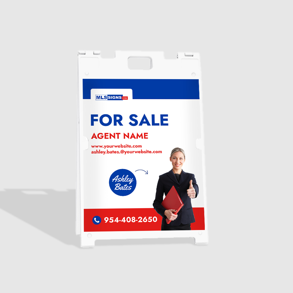 36"x24" Plastic A-Frame with (2) Custom Panels 1