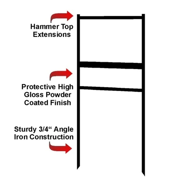 12" x 18" Angle Iron Frame w/ One Rider Slot 2