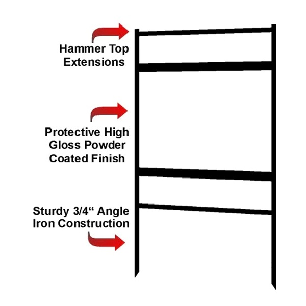 18" x 24" Angle Iron Frame w/ Two Rider Slots 2