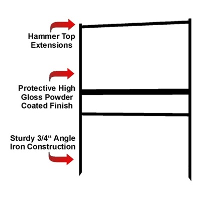 18" x 30" Angle Iron Frame w/ One Rider Slot 2