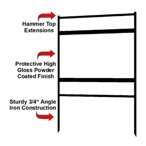 18" x 30" Angle Iron Frame w/ Two Rider Slots 2