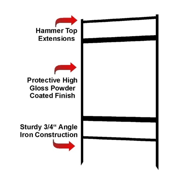24" x 24" Angle Iron Frame w/ Two Rider Slots 2