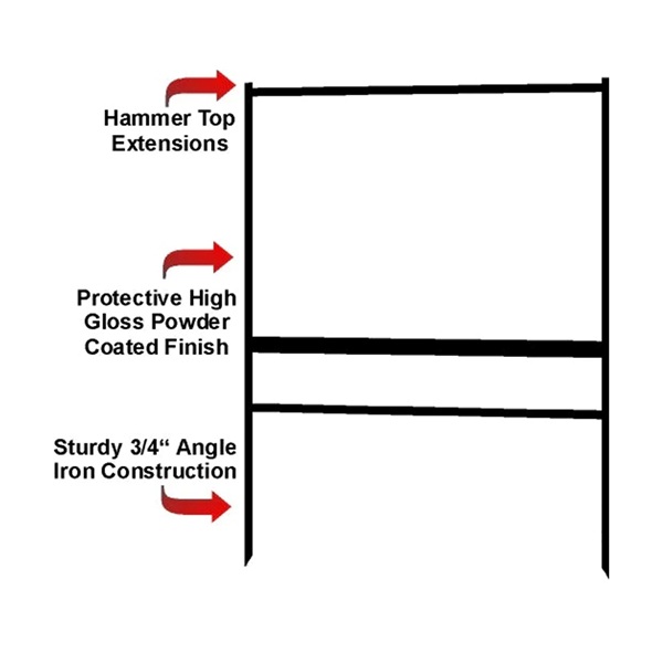 24" x 36" Angle Iron Frame w/ One Rider Slot 2