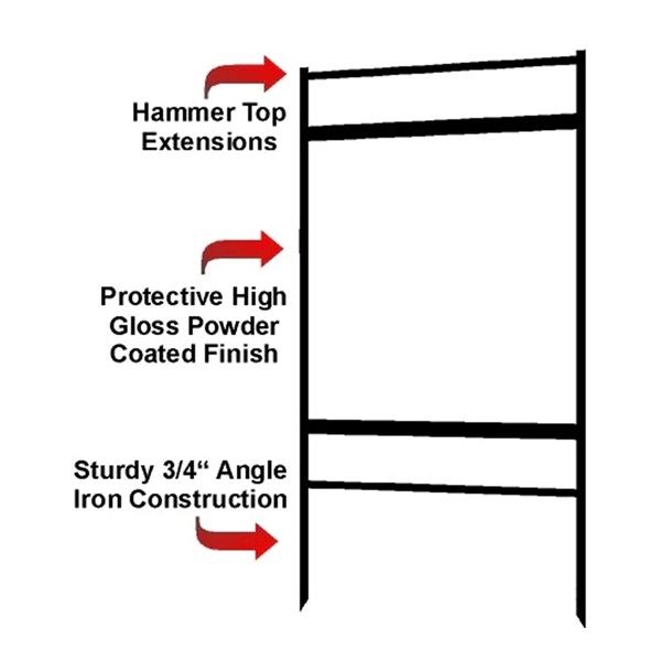 30" x 24" Angle Iron Frame w/ Two Rider Slots 2