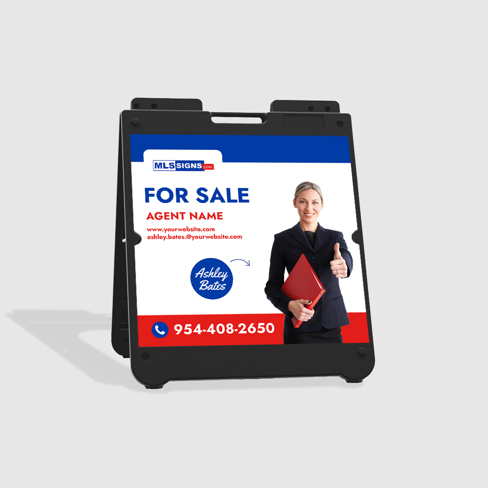 24"x24" Durable Plastic A-Frame with (2) Custom Panels 2