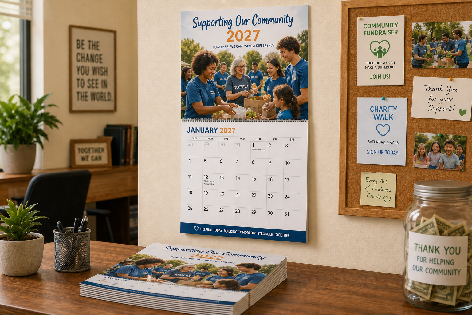 Custom fundraising calendar printing for schools nonprofits and organizations
