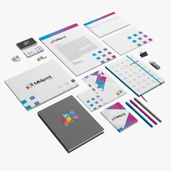 Business cards envelopes letterhead and custom notepad printing