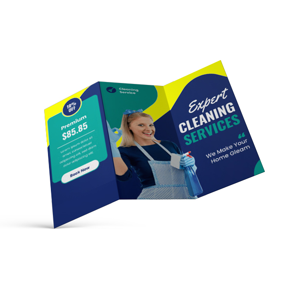 Full color folded brochure printing