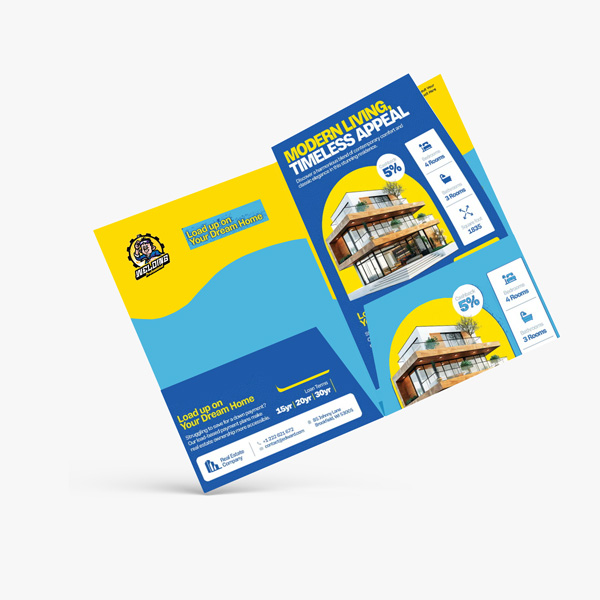 Custom presentation folders with premium paper and finishing options