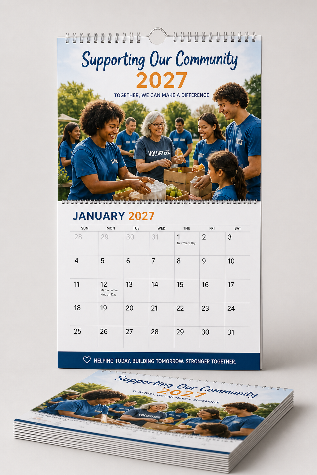 Custom fundraising calendar printing for schools nonprofits teams and organizations