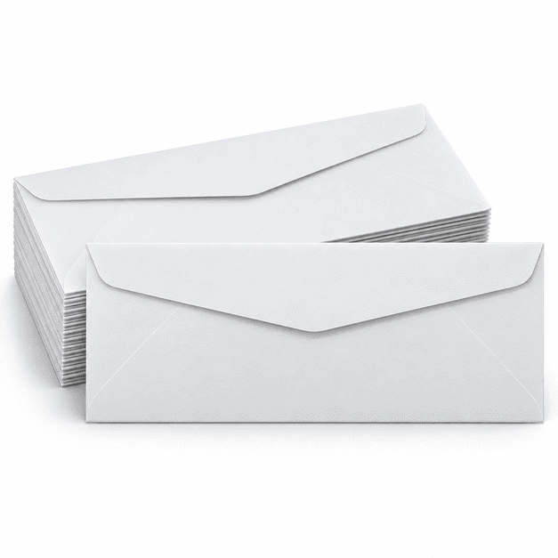 Number 10 business envelope printing for invoices, statements and commercial correspondence