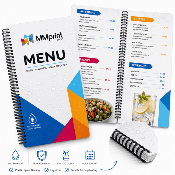Multi-page Waterproof Menus