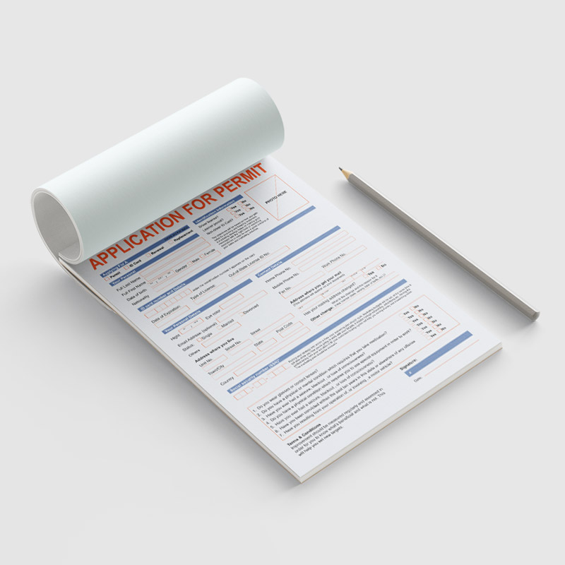 NCR Forms (single-sided)