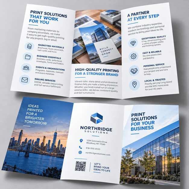 6-Page Brochure Printing – 25.5 x 11 Format