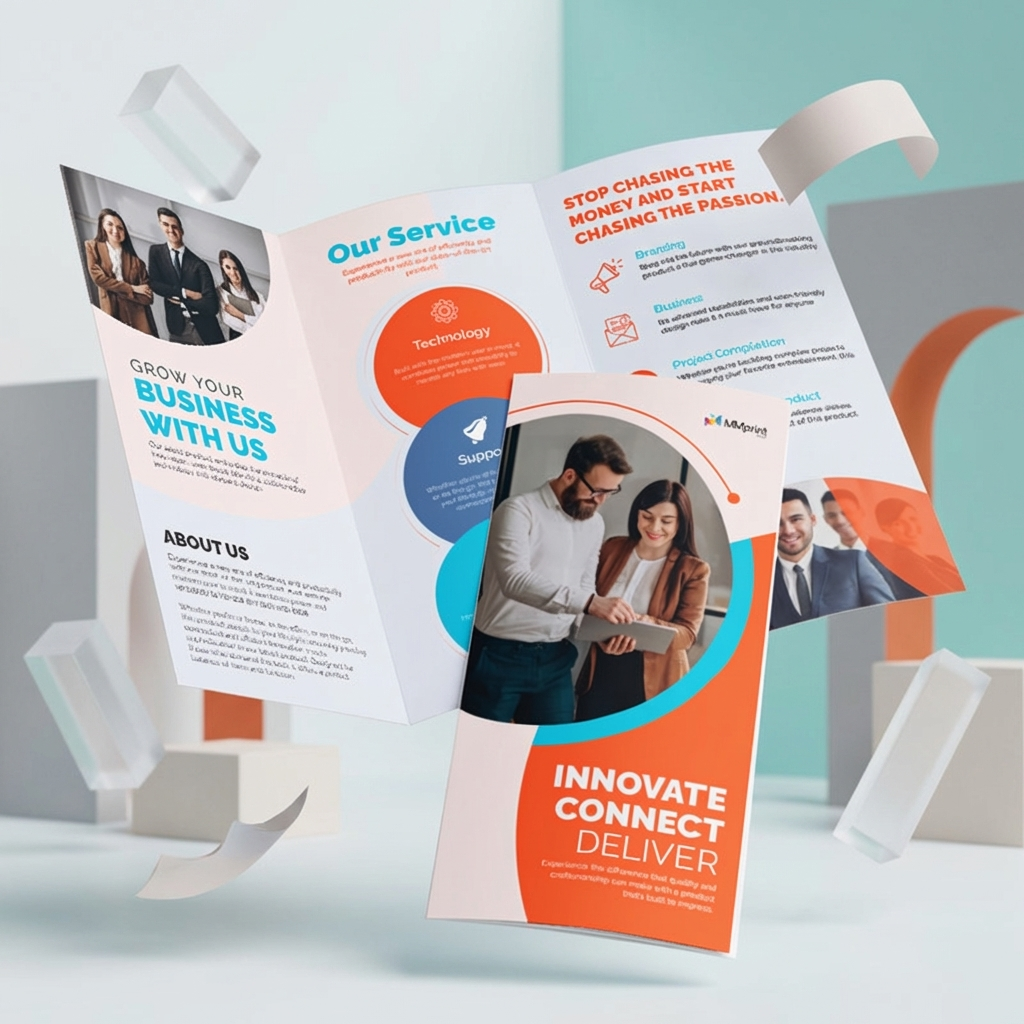 Custom Tri-Fold Brochure Printing Design Layout