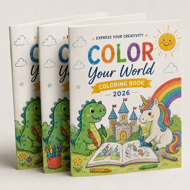 Coloring Book Printing for Saddle-Stitched Kids Activity Books