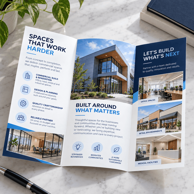 Custom 6-Page Brochure Printing for Business Marketing