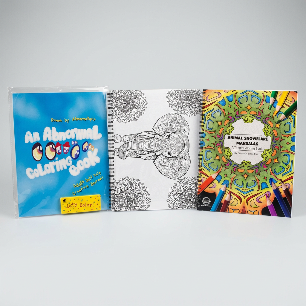 Custom Printed Coloring Book Set with Designs