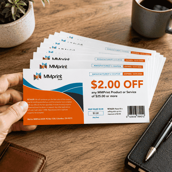 Custom Coupon Printing for Dollar-Off Retail Coupons
