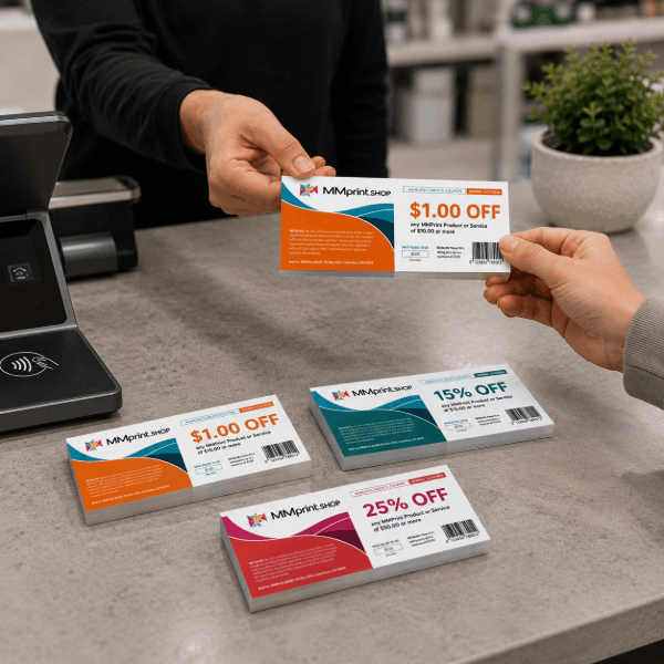 Custom Coupon Pads Printing for Retail Discount Cards