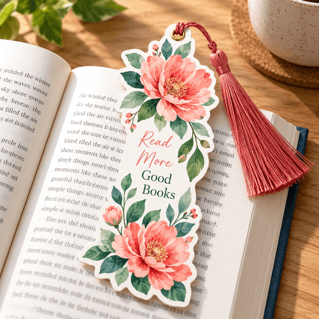 Custom Die Cut Bookmark Printing with Tassel