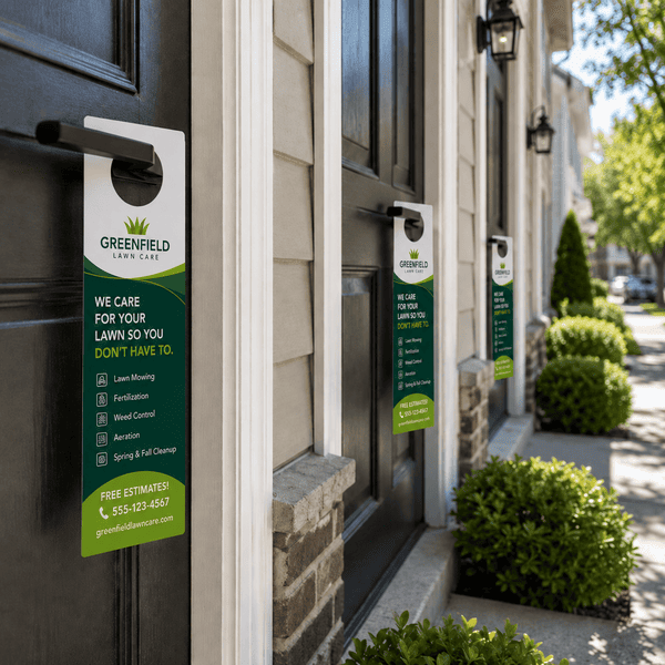 Custom Door Hanger Printing for Neighborhood Marketing Campaigns