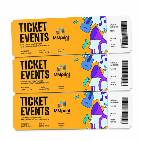 Custom Event Ticket Printing for Barcode Admission Tickets
