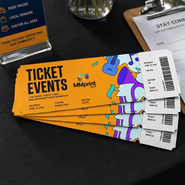 Custom Event Ticket Printing for Concert Admission Tickets