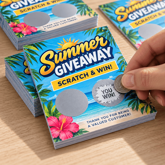 Custom Scratch Off Giveaway Cards