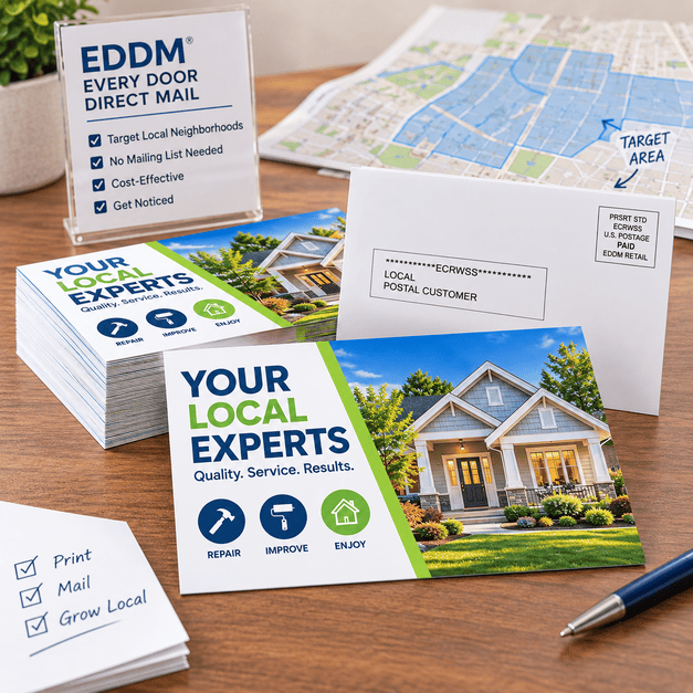EDDM Every Door Direct Mail Postcard Printing for Local Businesses