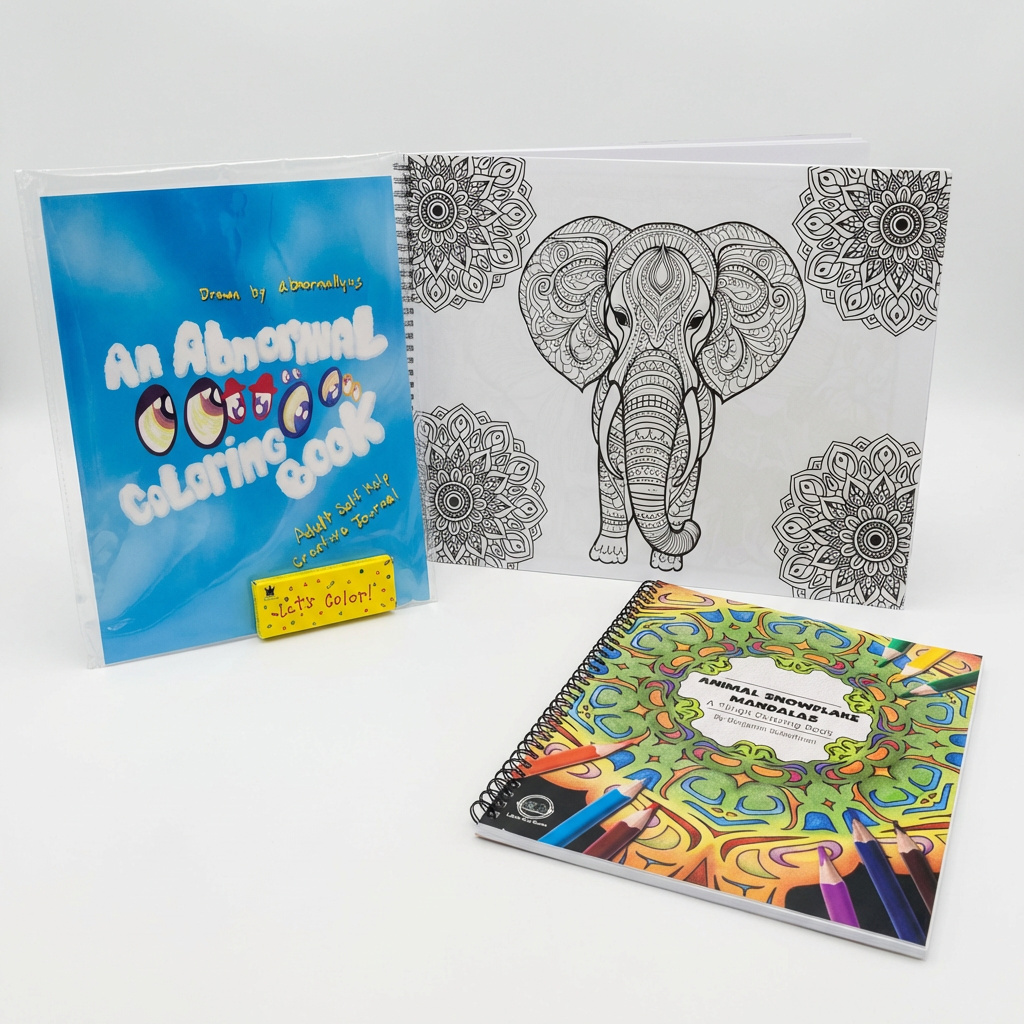 Pages in Custom Printed Coloring Book Sample Set