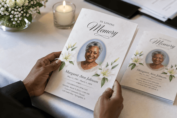 Memorial Program Printing for Funeral Service Booklets