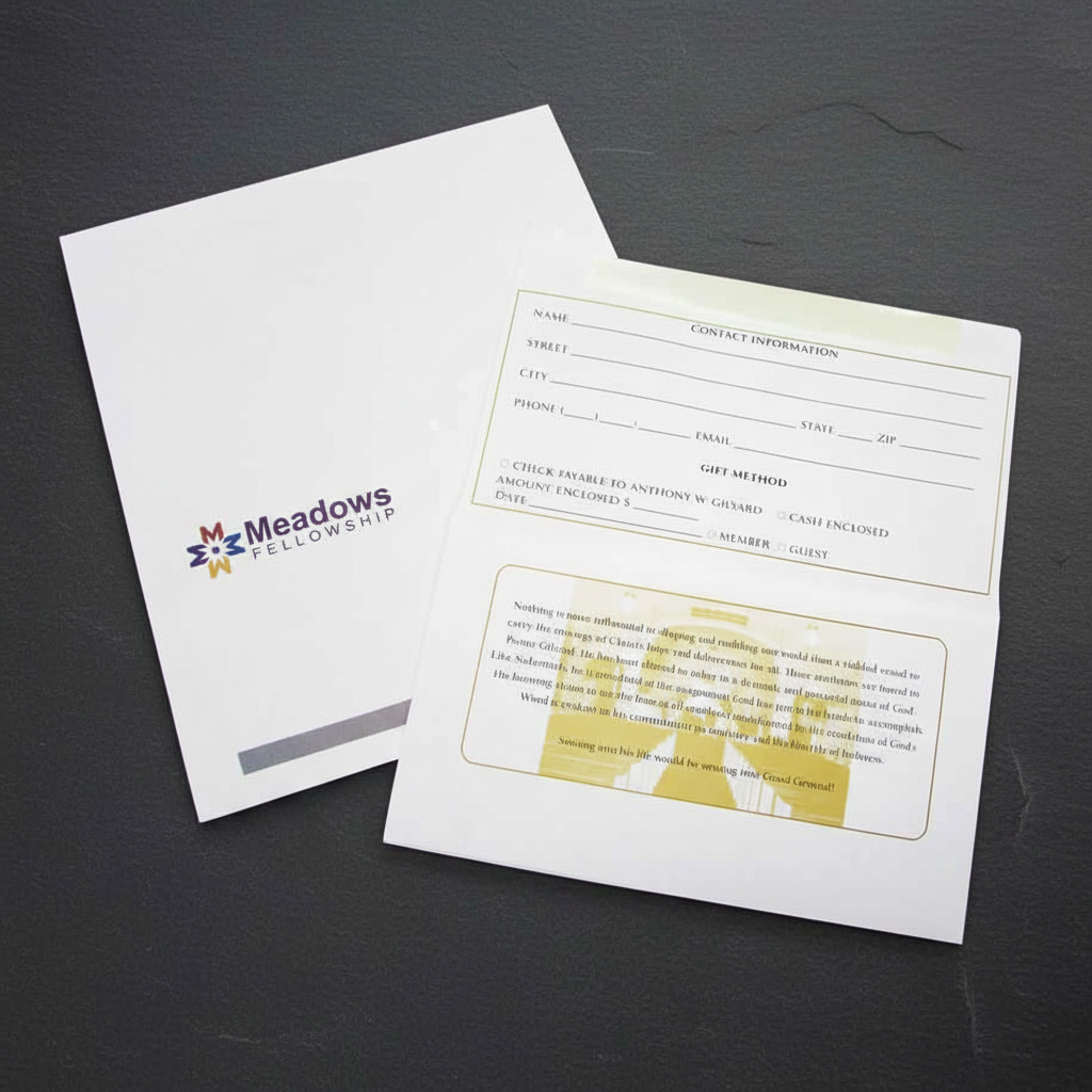 Custom Church Remittance Envelope and Donation Form Design