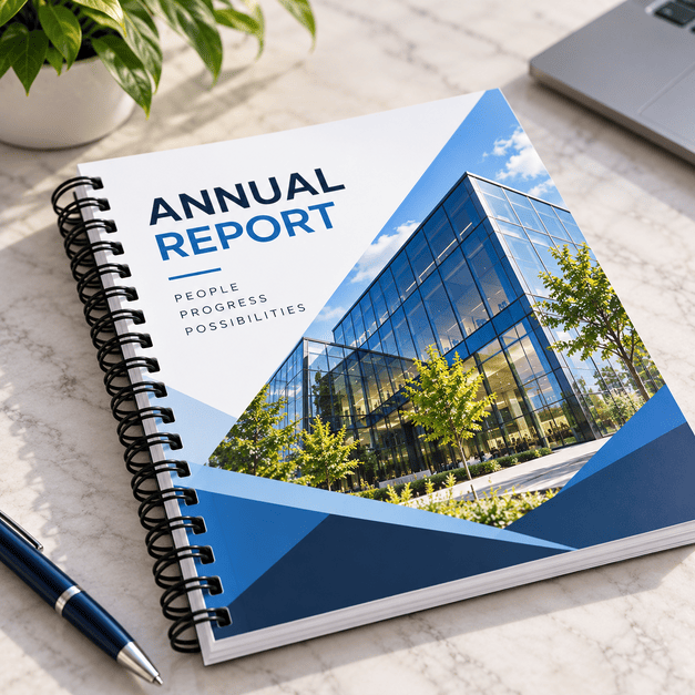 Spiral Bound Custom Annual Report Printing