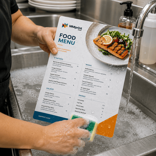 Waterproof Synthetic Restaurant Menu Printing for Washable Restaurant Menus